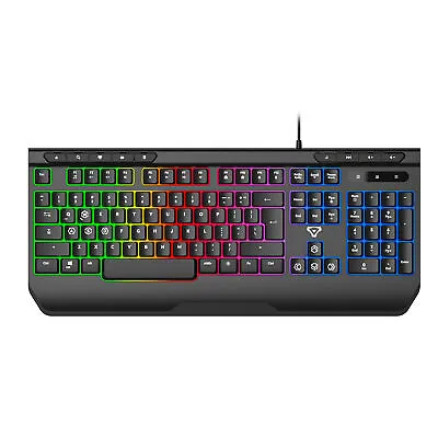 $29.99 • Buy Laser USB Wired Gaming Keyboard RGB LED Backlit PC 104 Keys RGB