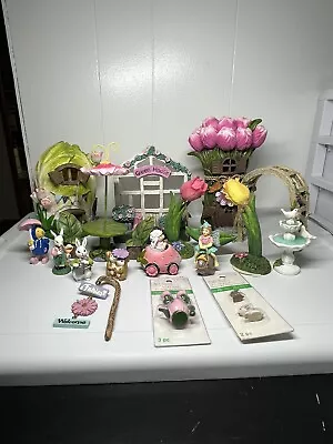 Fairy Garden Miniatures  Assorted LOT 16 Pieces Some Lighted • $35