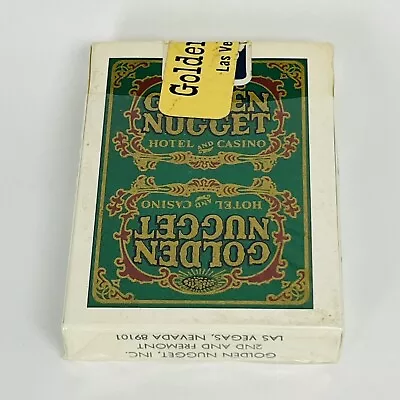 Vintage Golden Nugget Playing Cards Green Las Vegas Nevada Sealed • $22.99