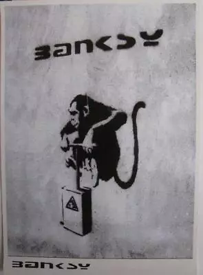 Banksy Monkey Ape Detonator Tnt Blaster Poster U.k. Dismaland Graffiti Urban Art • $65