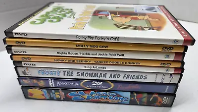 Vintage Classic Cartoon Lot Of 8 DVDs Porky Pig Mighty Mouse Frosty Anastasia • $14.99