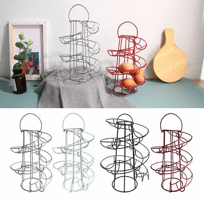 Egg Skelter Holder Rack Organiser Dispenser 24 Eggs Kitchen Countertop • £14.10