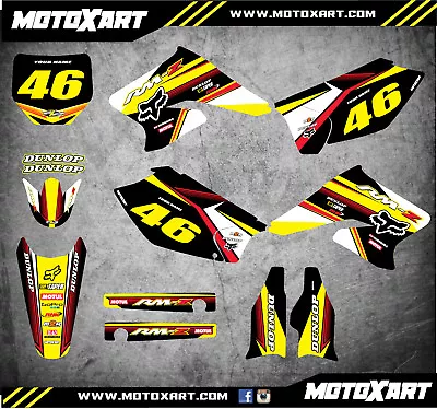 Full Custom Graphic Kit Suzuki RMZ 250 2004 2005 2006 SPEEDER STYLE Decals  • $299.90