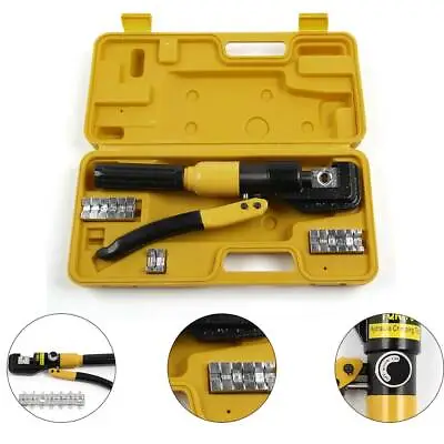 £85.39 • Buy 8Ton Hydraulic Crimping Tool Dies Battery Cable Wire Hose Lug Terminal Battery