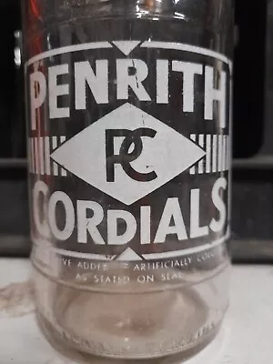 Penrith Cordials Soft Drinks Pyro/ceramic Label Bottle Sydney. Hard To Get. • $79.99