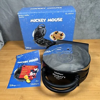 VillaWare Mickey's Waffler Mickey Mouse Single Waffle Maker Model DISNEY 5555-01 • $20.99