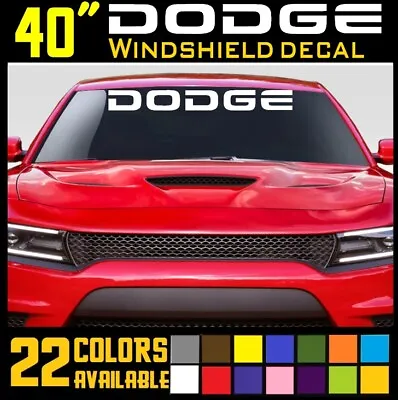 Windshield Banner 40  Long Vinyl Sport Decal Sticker For Dodge Charger [D2 • $16.79