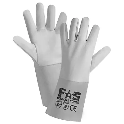 Leather Welding Gloves TIG/MIG Welder Working Heat Resistant Gardening Premium • £8.99