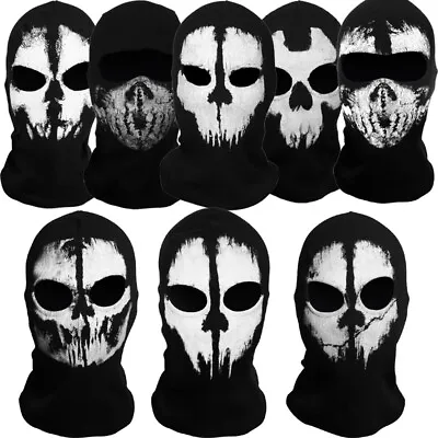 $9.99 • Buy Tactical Balaclava Skeleton Ghost Skull Full Face Mask Windproof Ski Halloween