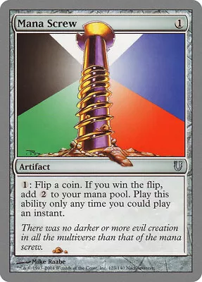 Mana Screw Unhinged PLD Artifact Uncommon MAGIC THE GATHERING CARD ABUGames • $1.69