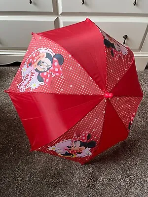 Disney Minnie Mouse Red Umbrella Minnie's World New • £11.99