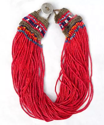 Antique Multi-Strand Red Coral Nagaland Tribal Necklace Northeastern India Ethno • $9.95