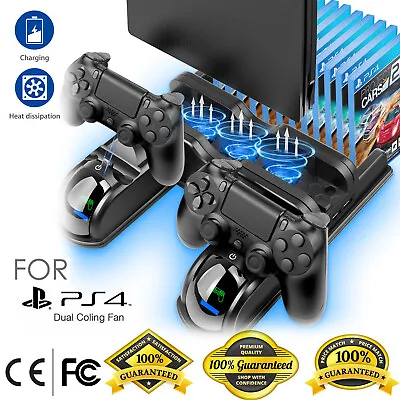 $25.99 • Buy Stand Cooling Fan Controller Dual Charger Station For PS4 Slim/Pro PlayStation 4