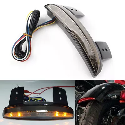 Motorcycle LED Rear Fender Edge Brake Tail Light Tan For Harley Breakout Bobber • $25.85