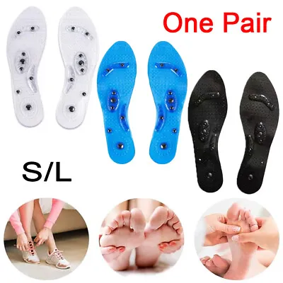 Foot Magnetic Massage Shoe Insoles Acupressure Therapy Reflexology Pain Relief  • £3.99