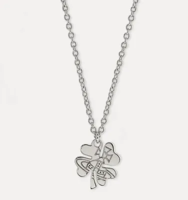 Vivienne Westwood NaNa Lucky Four Leaf Clover Silver Necklace#A17 • $97