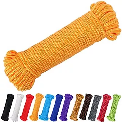 90Ft 1/4 Inch Nylon Poly Rope For Flag Pole Clothes Line Camping Utility Rope • $13.73