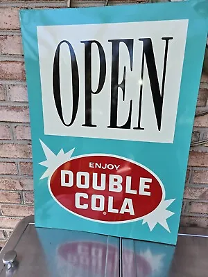 Vintage 1950's Double Cola Open Sidewalk Sign - Original NOS !! • $525
