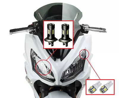 Kawasaki Ninja 650 R ER-6f EX-6  KRT LED SET Headlight Pilot Fits 2009-2015 • $32.99