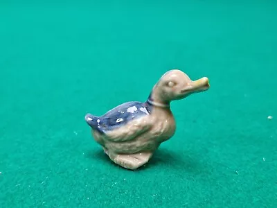 Miniature 4 Cm WADE Whimsies Ceramic Duck Figure Ornament • £0.99