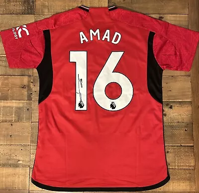 Signed Amad Diallo Manchester United 23/24 Home Shirt Proof Ivory Coast • $186.67