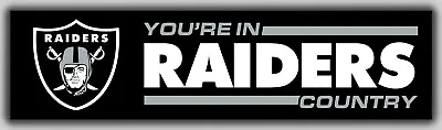 Las Vegas Raiders Football Banner 60x240cm 2x8ft You'Re In Raiders Country • $15.95