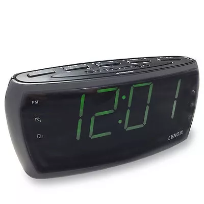 Lenoxx Cr85  Alarm Clock Radio 1.8  Large Display Clock Radio With Green Led • $48.88