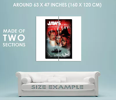 83056 Jaws 1 2 Classic Movie Wall Wall Print Poster AU • $71.45