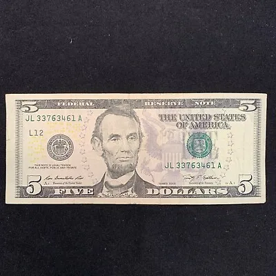 2009 $5 Dollar Bill! “L” San Francisco Mint Mark! • $15