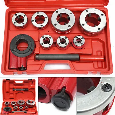 Pipe Threader Kit W/ Hand Ratchet + 3/8 1/2 3/4 1 1-1/4 1-1/2 2  Dies • $84.55