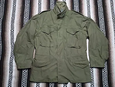 Cold Weather Field Jacket Vtg Military Army Alpha Industries Med Reg OG107 M65 • $99.99