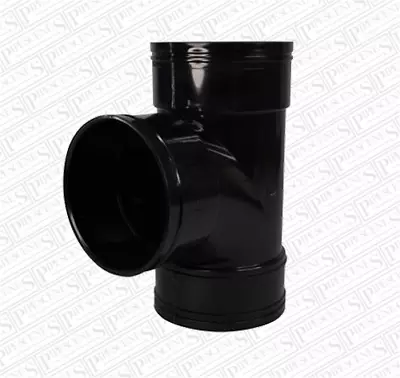 £11.65 • Buy Solvent 110mm Soil Pipe Swept Tee Branch Triple Socket - Black Glued