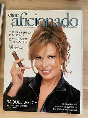 $4.77 • Buy Vtg August 2001 Cigar Aficionado Magazine Featuring Racquel Welch Tiger Woods