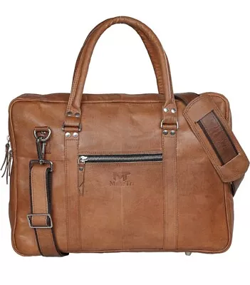 MaheTri Executive Leather Briefcase Laptop Messenger Bag  • $30