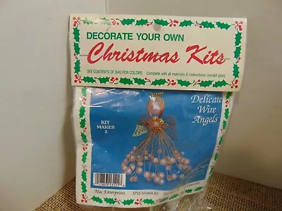 Meri Mac Christmas Angels Ornament Kit- Makes 2 - Delicate Wire Angels 5  X 4.25 • $14