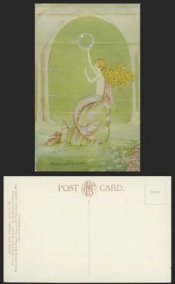 Ida Rentoul Outhwaite Old Postcard Mermaid Playing With Bubbles Fish Fairy Shell • £39.99