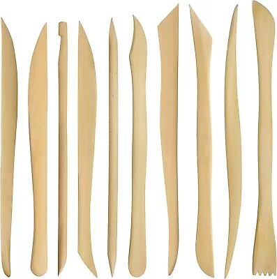 £11.49 • Buy Kurtzy Wooden Clay Sculpting Tools (10 Pack) - 14.4-16cm