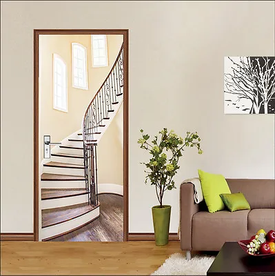 £107.99 • Buy 3D White Steps 583 Door Wall Mural Photo Wall Sticker Decal Wall AJ WALLPAPER UK