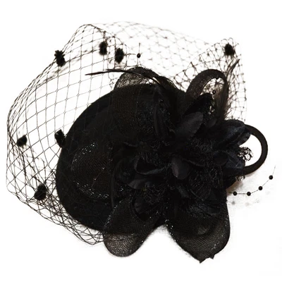 $13.32 • Buy Fantastic Hair Clip Hat Mesh Veil Fascinator Cap Headpiece Wedding Party Hat Hot