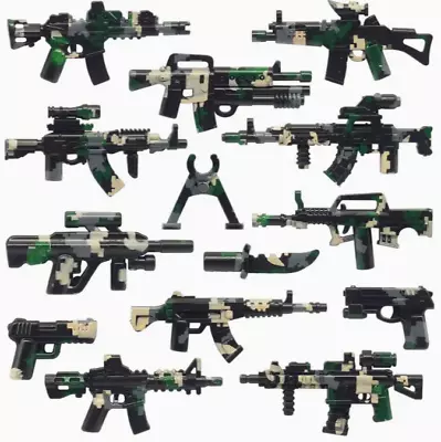 *14*pcs Modern SMGs Minifigures Compatible With Brickarms Desert/Jungle Camo NEW • $10.21