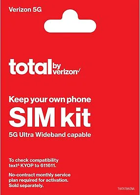 BYOP Sim Kit (Verizon Network) No Airtime - Prepaid (Locked)   • $2.99