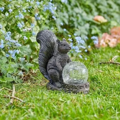 Smart Garden Solar Powered Squirrel Sphere LED Colour Changing Garden Ornament • £12.99