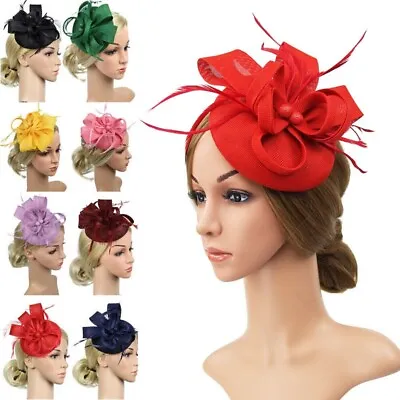 $15.98 • Buy Women Fascinator Hat Wedding Cocktail Royal Tea Party Hair Clip Church Headwear
