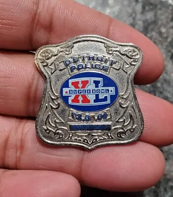 Vintage Detroit Michigan Police Department Super Bowl XL 02.05.06 Pin • $49.99