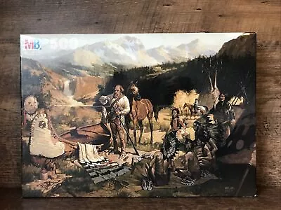 Vintage Milton Bradley 1990 FRONTIER DAYS Puzzle 500 Pieces “FIRESTICK” New • $18