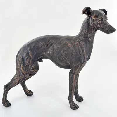 £24.95 • Buy Large Greyhound Dog Painted Bronze Resin Sculpture - Pet Gifts Home Decor 39412