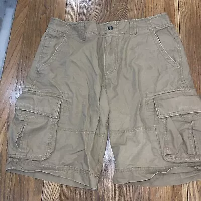 Mossimo Supply Co. Shorts Mens 34 Tan Cargo Pockets Zip Fly Summer Casual Wear • $12