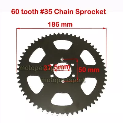 60 Tooth #35 Chain Rear Sprocket For Baja Doodle Blitz Dirt Bug Racer Mini Bike • $28.94