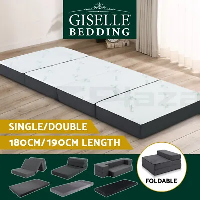 Giselle Foldable Foam Mattress Portable Folding Camping Bed Mat Double Single • $75.95