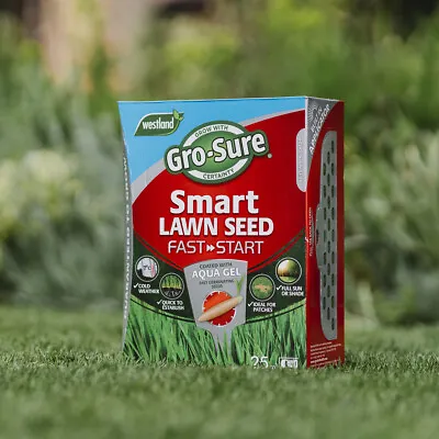 Gro-Sure Smart Lawn Seed Fast Start Grass Cold Quick Establish In Shade Or Sun • £12.99